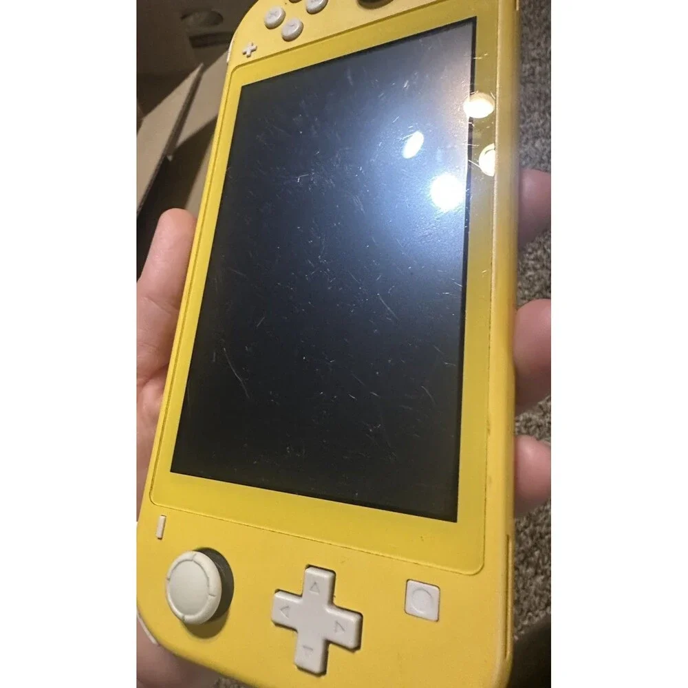 Nintendo Switch Lite Yellow Handheld Console Tested Works w/ microSD Card